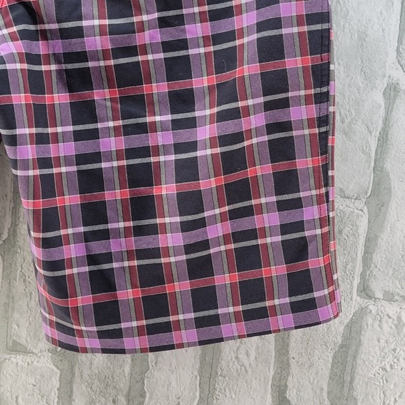 Adidas Golf Shorts Mens Size 32 Inseam 11" Plaid Polyester Athletic Purple Loud - Picture 10 of 11